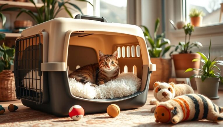 How long can a cat safely stay in a carrier?