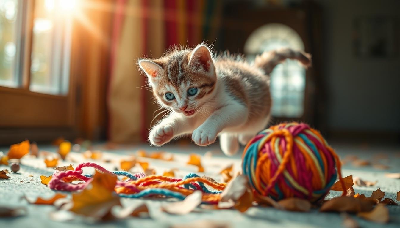 Kitten playing