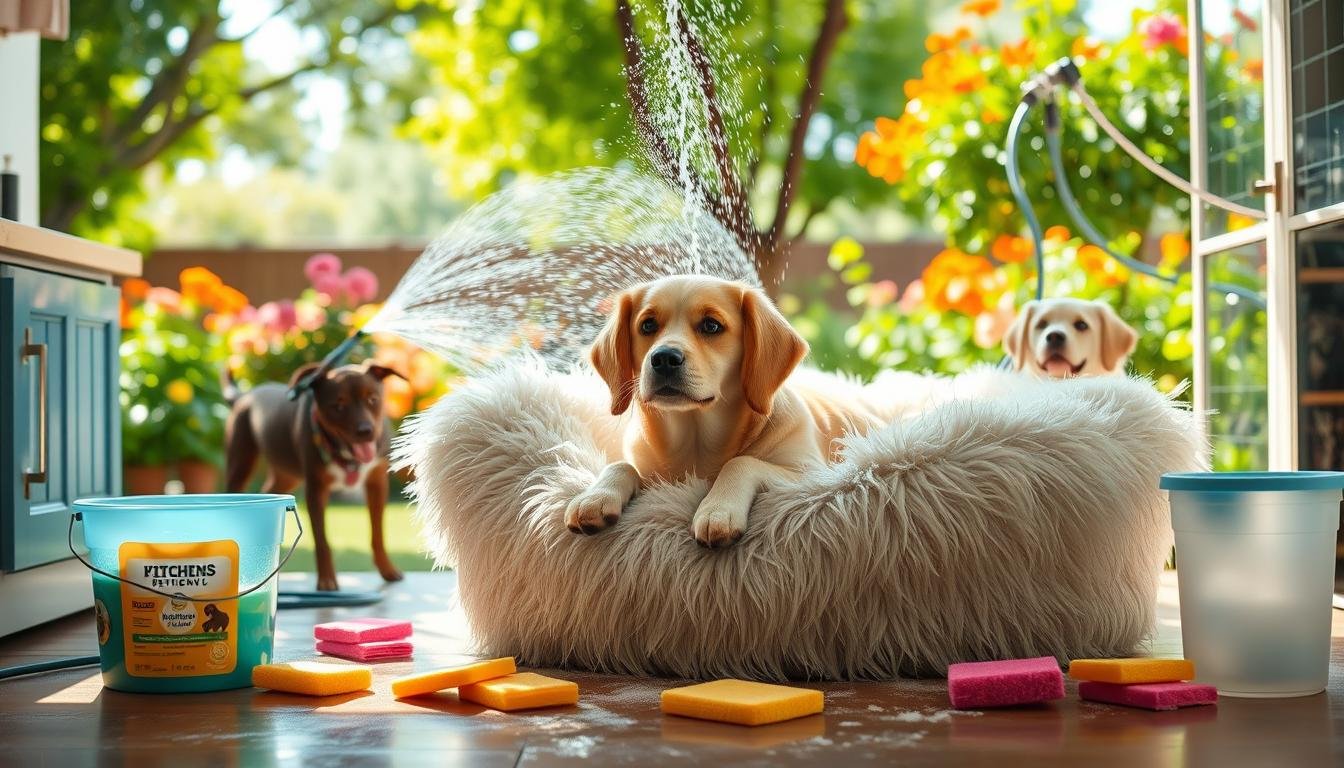 cleaning pet beds