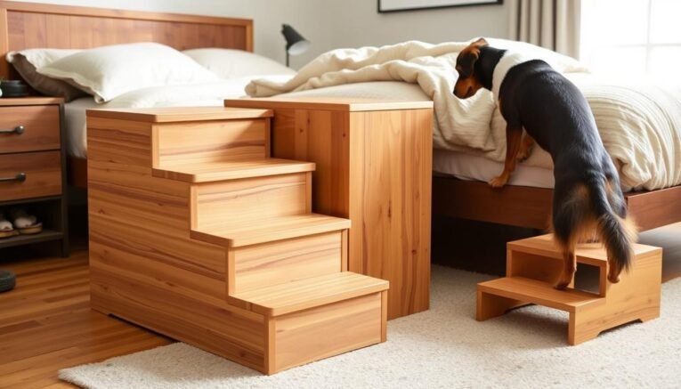 how to build dog steps for high beds