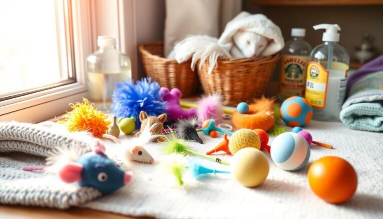 how to clean cat toys