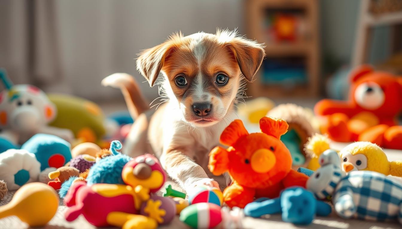 puppy toy interaction